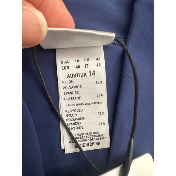 Jets Australia Jetset Fold Down High Waisted Bikini Bottom Pacific Blue NWT 10 - Picture 10 of 10